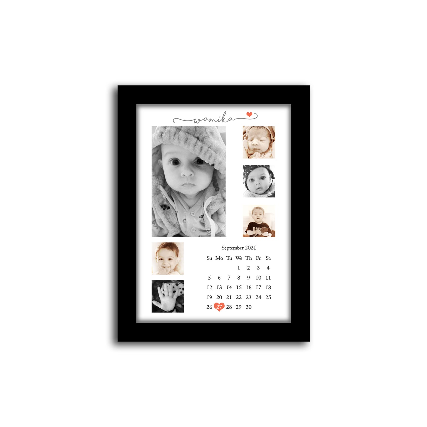 Personalized Baby Photo Frame with Calendar – A Timeless Keepsake