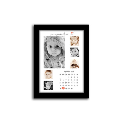 Personalized Baby Photo Frame with Calendar – A Timeless Keepsake